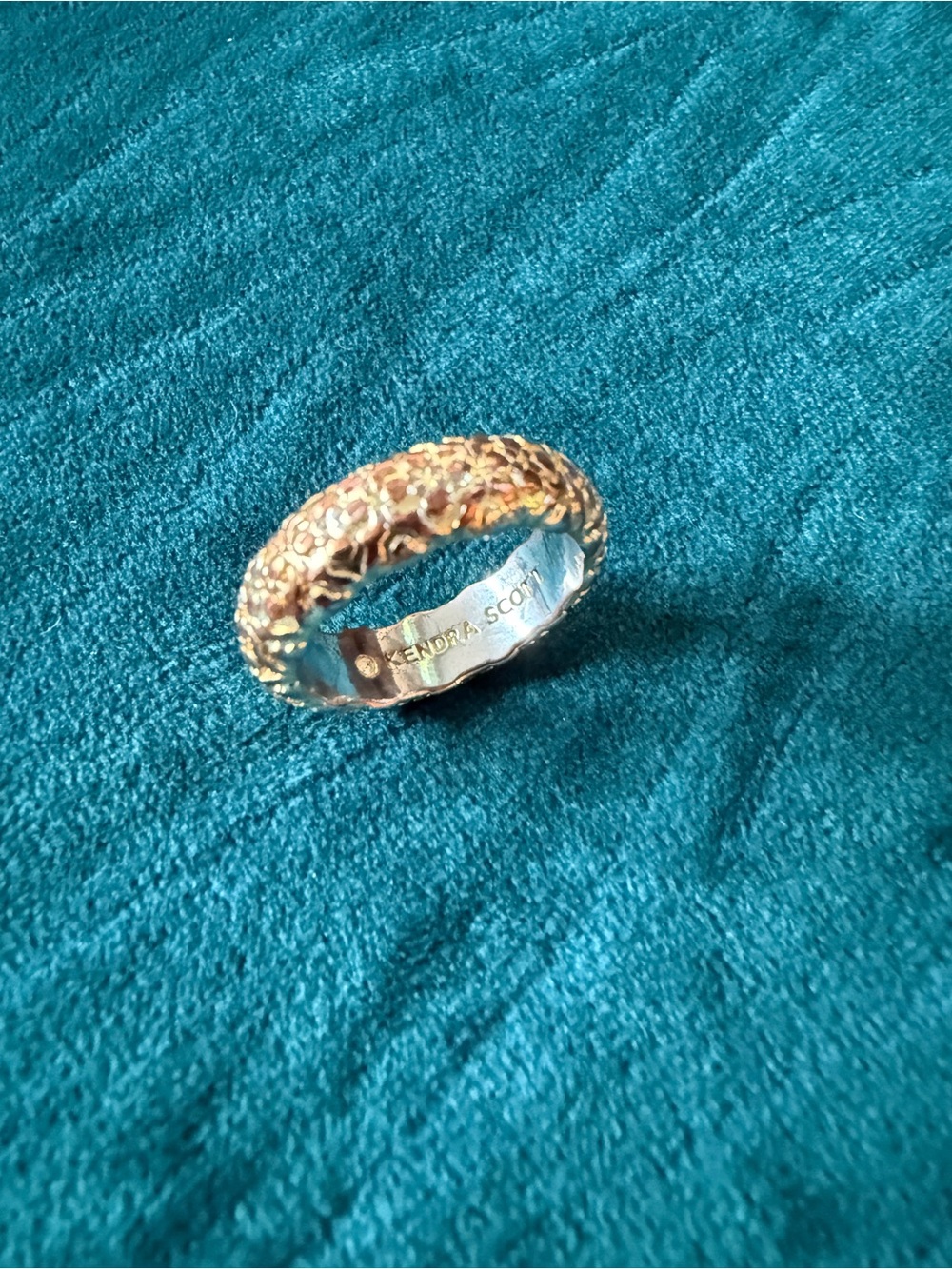 Kendra Scott Gold Harper Filigree Dome Ring Size 7 - Picture 4 of 5